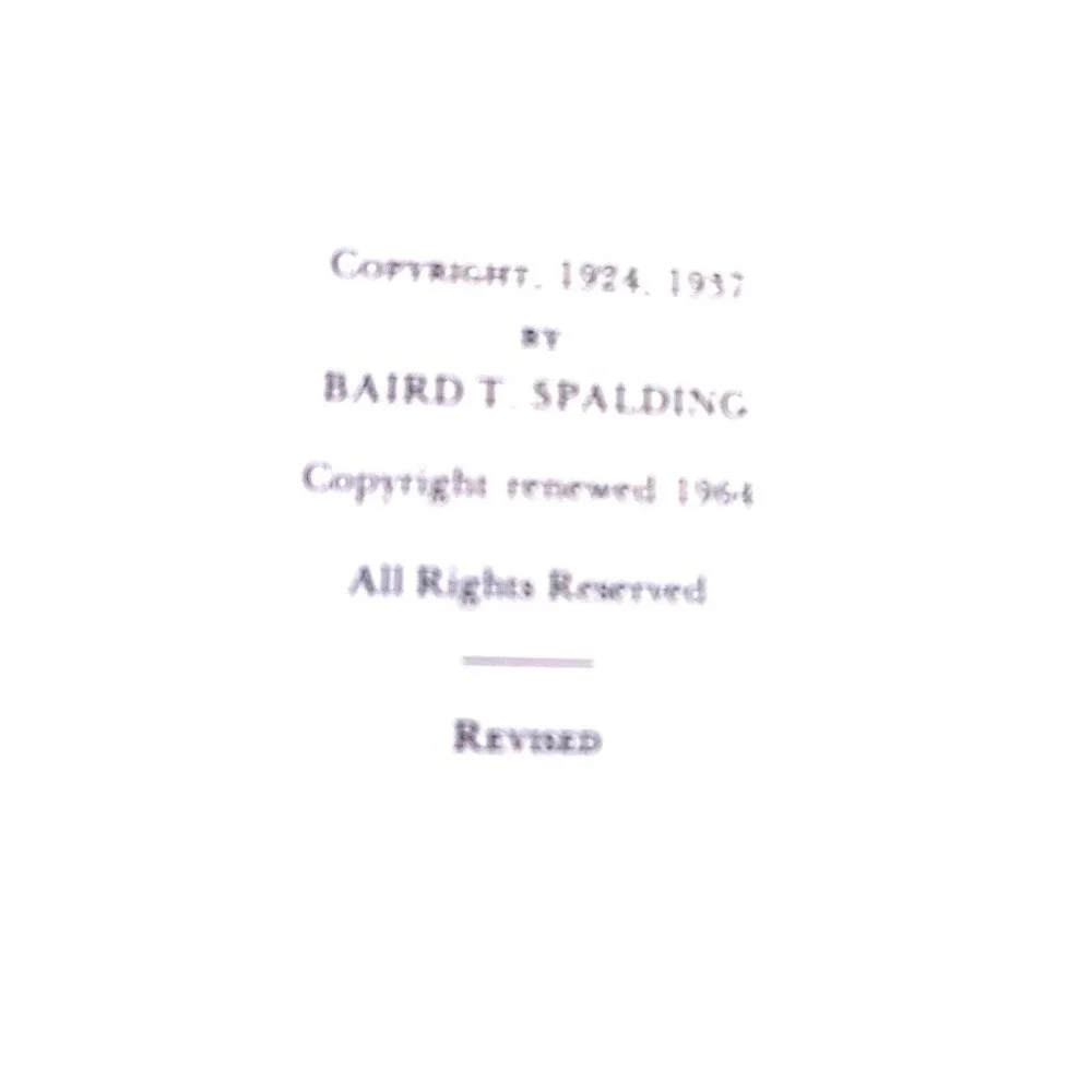 Life and Teaching of the Masters of the‎ Far East Vol 1 Baird T Spalding Revised